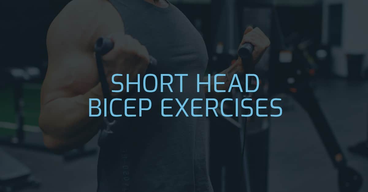man performing an exercise for the short head biceps