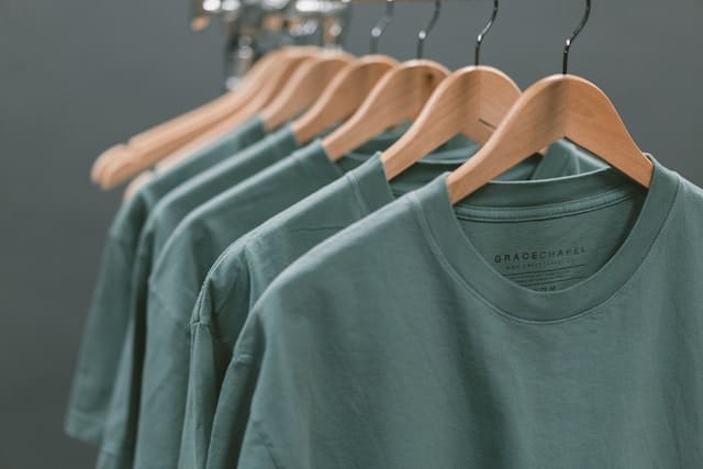 t-shirts on hangers